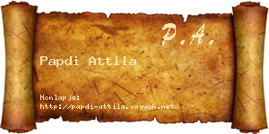 Papdi Attila névjegykártya