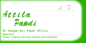 attila papdi business card